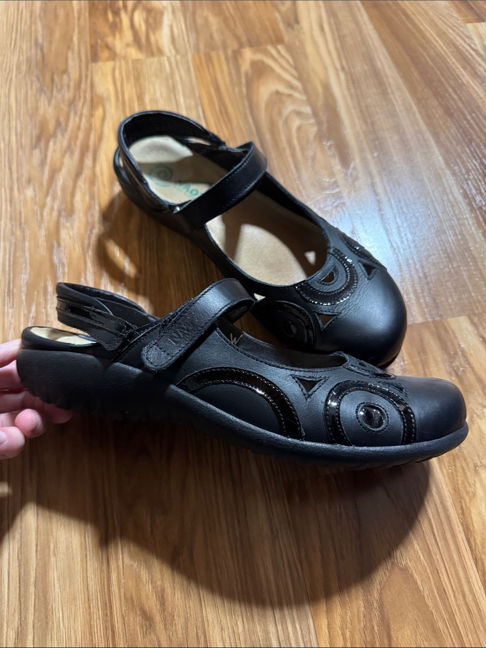 Naot Women’s Rongo Mary Jane Slingback Flats Size 40 (9) Black